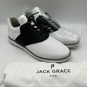Jack Grace Innovator Women Size 11 Spikeless White Black Lace Up Golf Shoes NEW